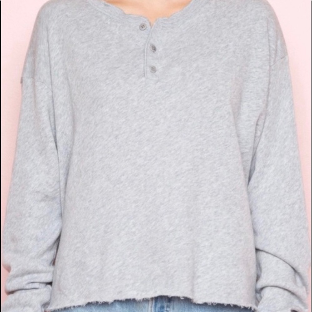 Light gray brandy Melville henley top